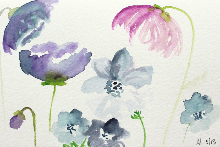 768x513 How To Create Watercolor Flowers Tutorial Plus A Gorgeous Giveaway - Floral Watercolor Painting