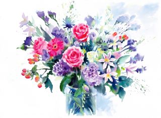 320x235 Master Wet In Wet Watercolour Painting Creative Bloq - Floral Watercolor Painting