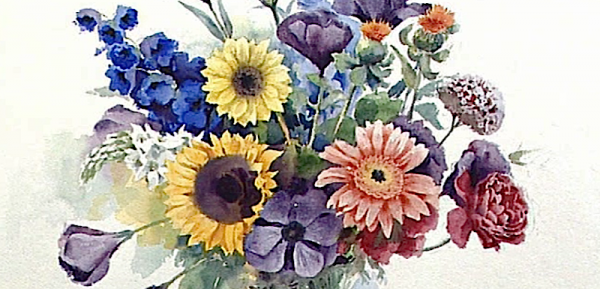 600x289 Watercolor Flower Painting Workshop With Hazel Soan - Floral Watercolor Painting