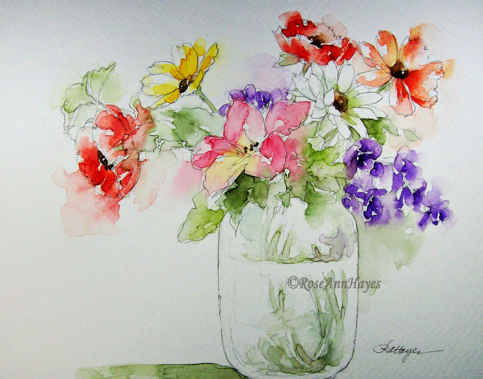 1600x1254 Available Paintings And Prints Floral Watercolor Painting - Floral Watercolor Painting
