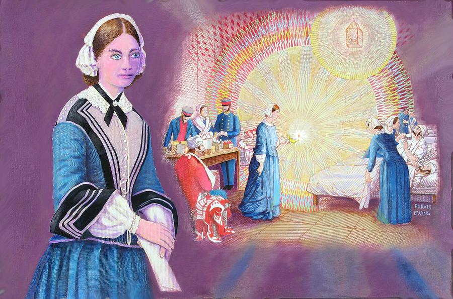 900x595 Florence Nightingale Painting By Purvis Evans - Florence Nightingale Painting