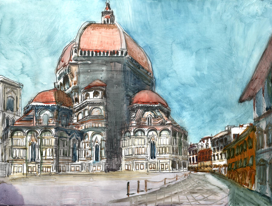 900x682 34 Via Del Proconsolo. Florence. Tuscany. Italy Painting By - Florence Painting