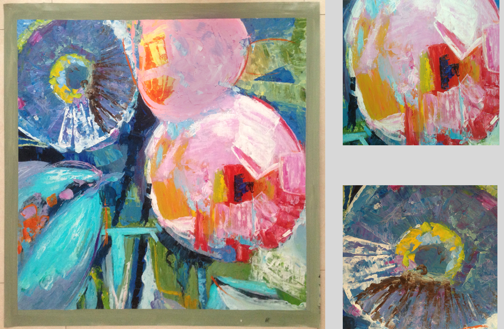 1000x652 Large Modern Pintura Oleo Flores Canvas Wall Art Abstract Oil - Flores Painting