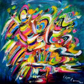 270x270 Las Son Como Las Flores By Correa, 2017 Painting - Flores Painting