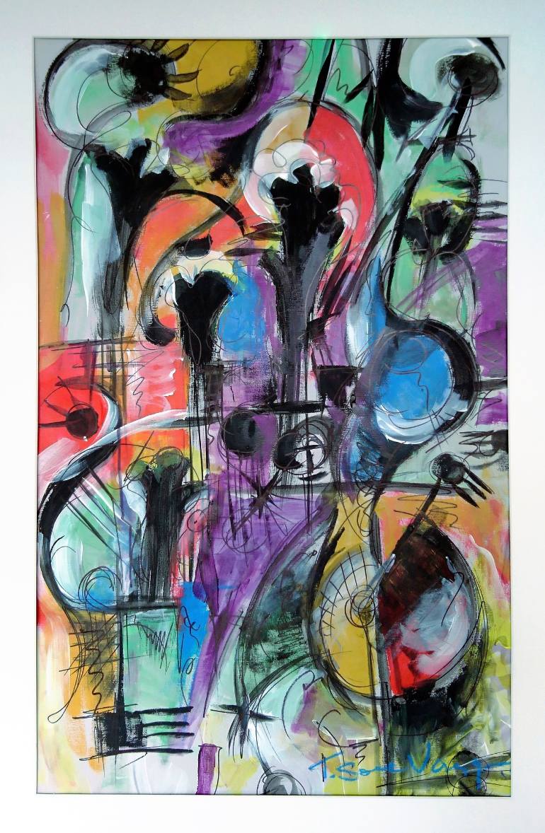 770x1178 Saatchi Art Las Flores Painting By Toshio Sone Vasquez - Flores Painting