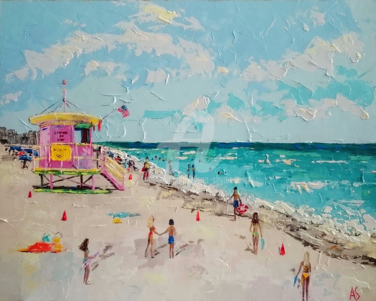 1200x959 I Miss You Florida! (Alena Shymchonak) - Florida Beach Painting