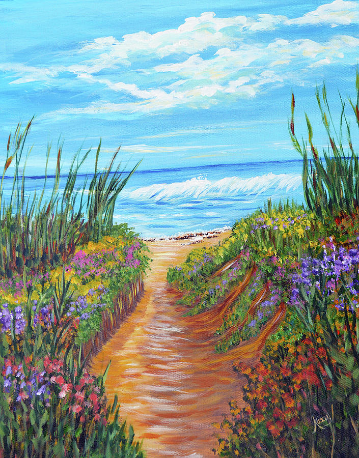 705x900 Ocean Beach Painting, Impressionism Art, Florida Beach Painting By - Florida Beach Painting