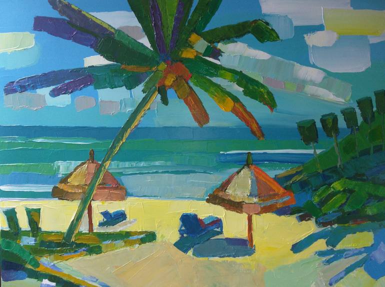 770x574 Saatchi Art Florida Beach Painting By Stoyan Lechtevski - Florida Beach Painting