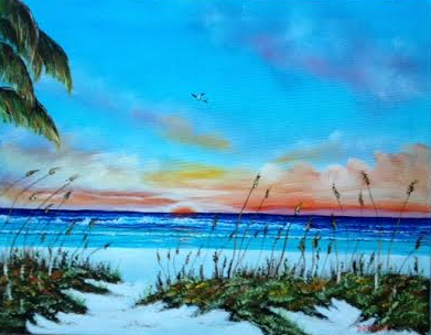 391x304 Affordable Oil Paintings With A Florida Beach Theme Lloyd Dobson - Florida Beach Painting