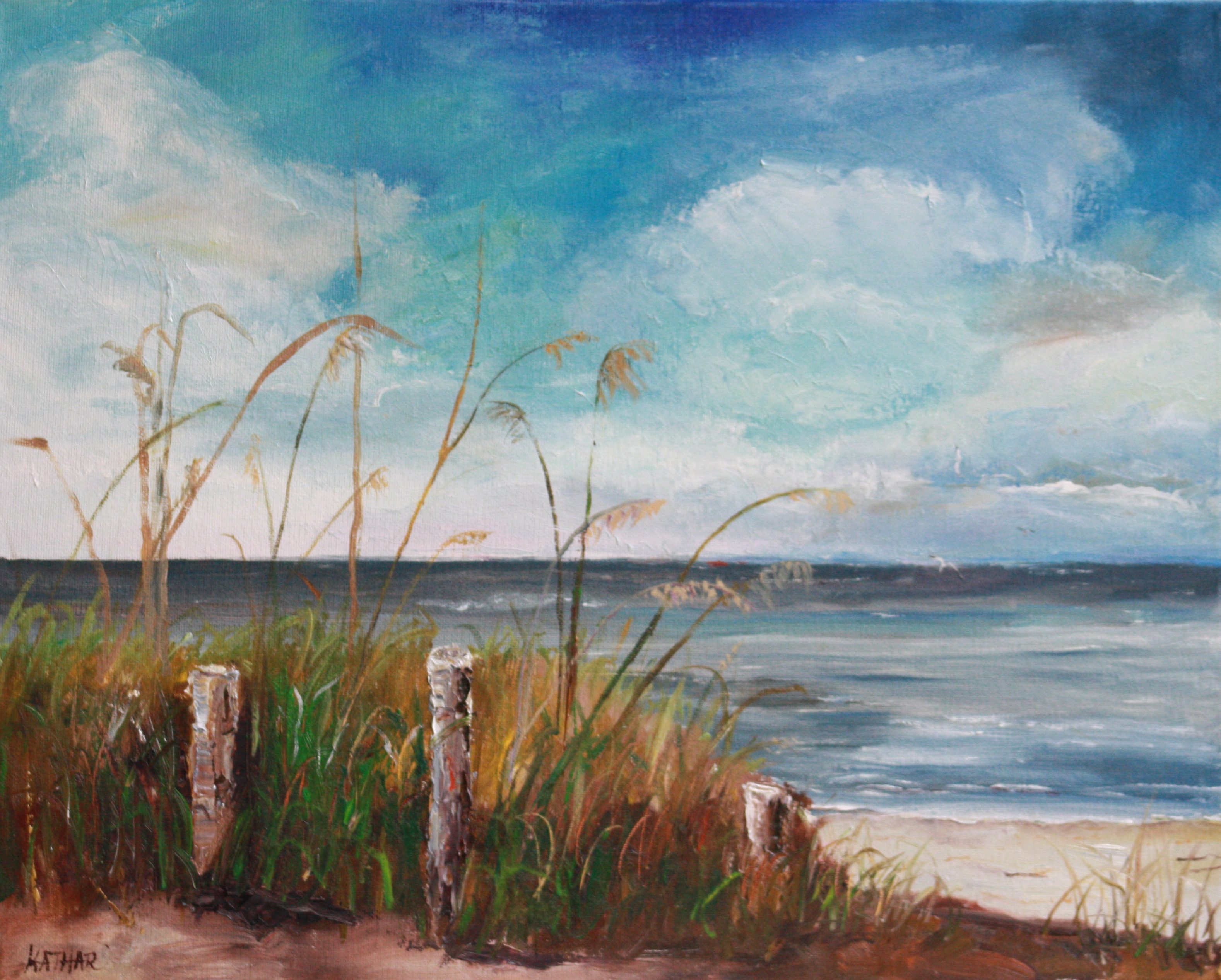 3156x2535 Beach Art By Kathleen Hartman - Florida Beach Painting