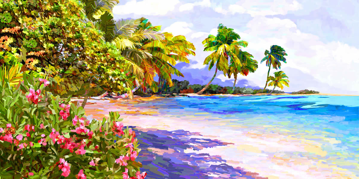 1200x600 Beach Painting - Florida Beach Painting