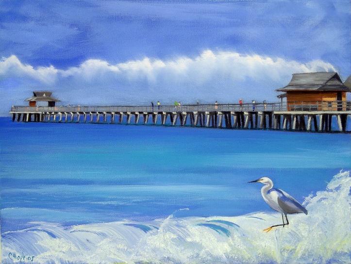 723x544 Christine Hopkins Christine Hopkins Art Artist Paintings Naples - Florida Beach Painting