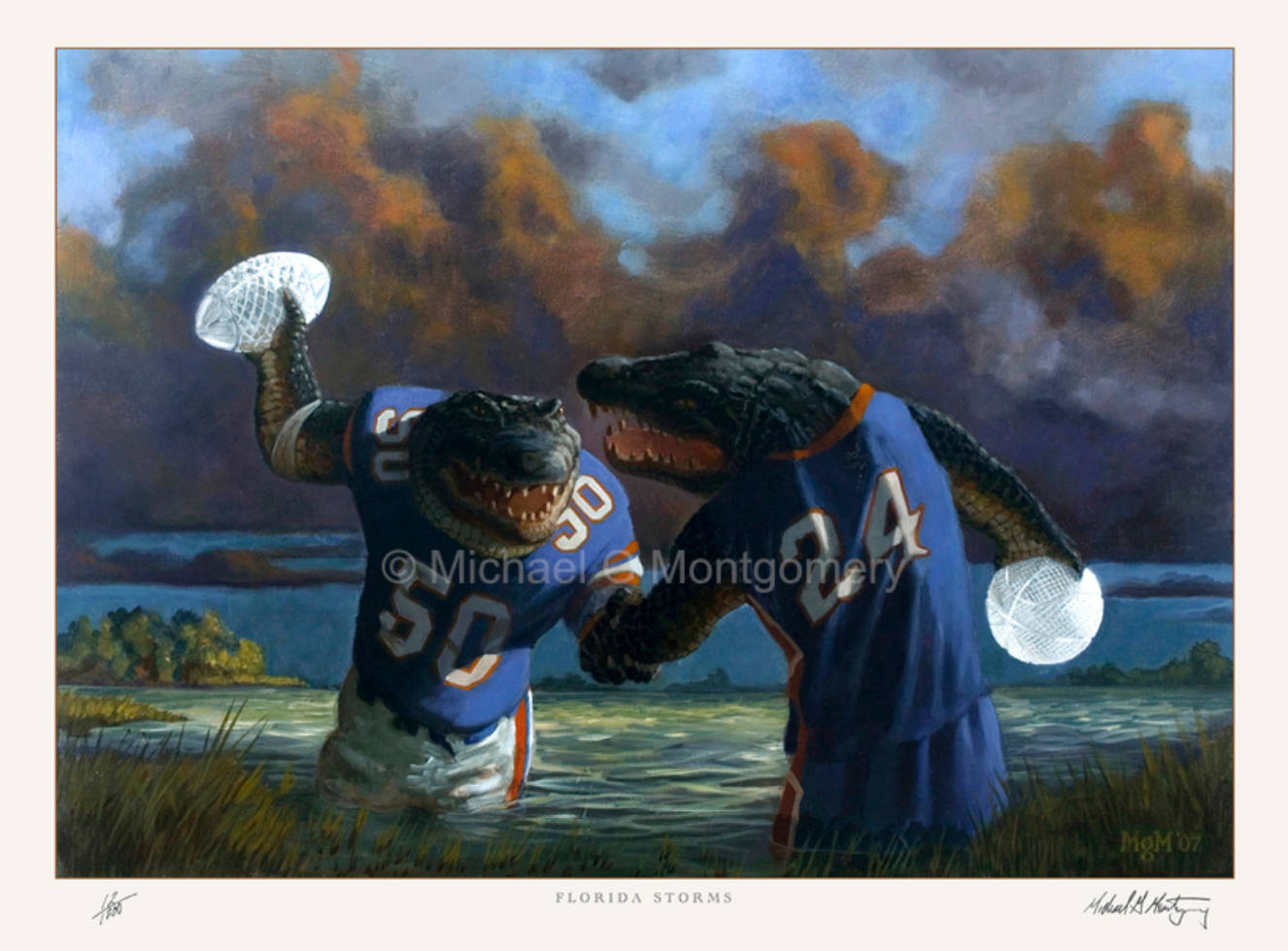 1326x979 Florida Storms - Florida Gators Painting