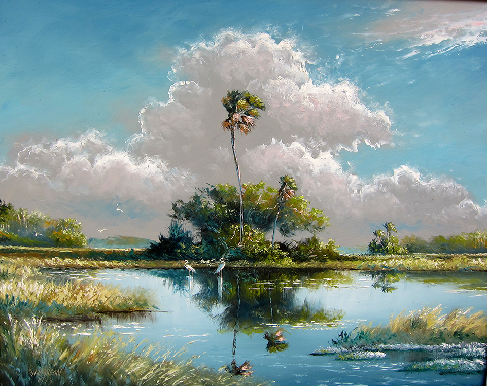 960x761 Miami International Airport - Florida Landscape Painting