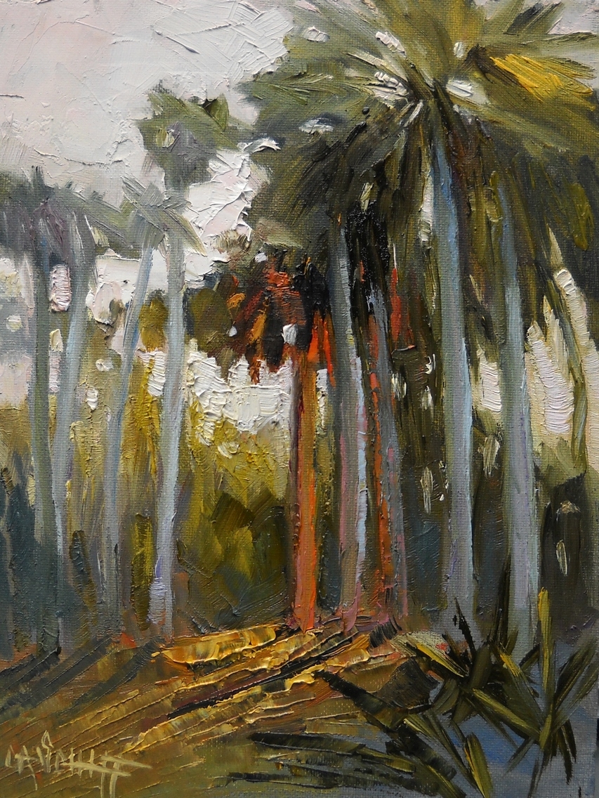 853x1136 Palette Knife Painters, International Florida Landscape Small - Florida Landscape Painting