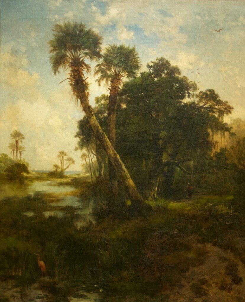 829x1024 Thomas Moran, Ltpgtltemgtflorida Landscape (Saint Johns River)ltemgtltp - Florida Landscape Painting