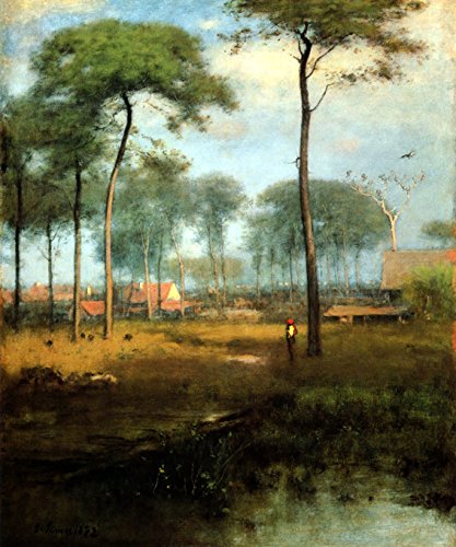 417x500 Early Morning Tarpon Springs Florida Pine Trees - Florida Landscape Painting