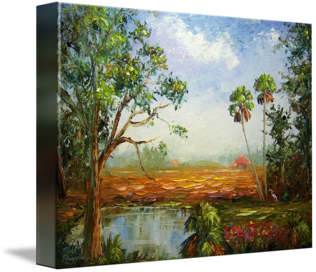 650x560 Florida Ranch Painting By Mazz Original Paintings - Florida Painting