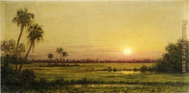 800x394 Martin Johnson Heade Sunset In Florida Painting Anysize 50% Off - Florida Painting