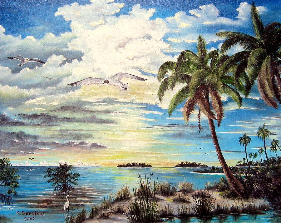 900x714 Southwest Florida Painting By Riley Geddings - Florida Painting