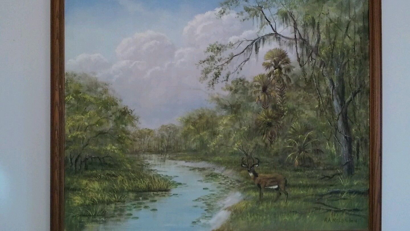 1440x810 Wild Florida Painting By Florida Highwaymen R.a. Mclendon - Florida Painting