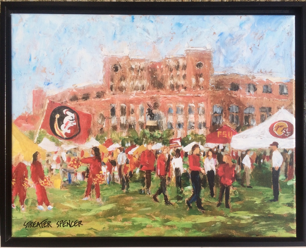 1000x811 Framed Florida State Painting On Giclee' Streater Spencer Art - Florida State Painting