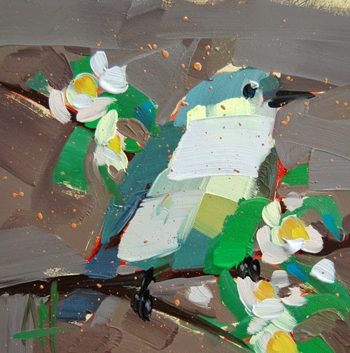 500x504 Mockingbird Florida State Bird Angela Moulton's Painting A Day - Florida State Painting