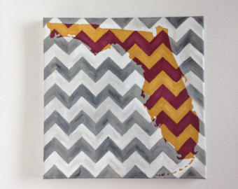 340x270 Original Painting University Of Florida Silhouette State - Florida State Painting