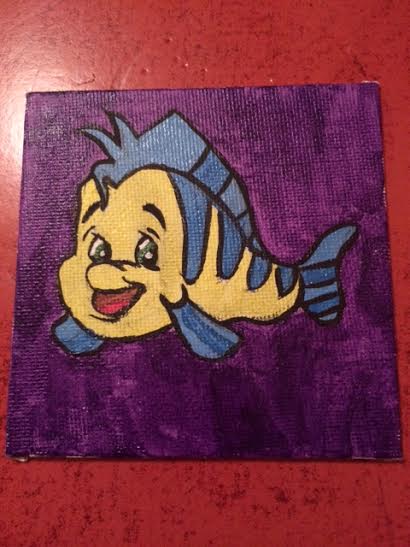 410x547 Flounder Painting By Lizzieanne98 - Flounder Painting