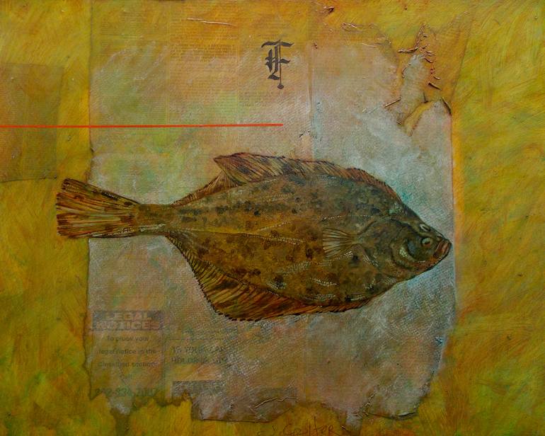 770x616 Saatchi Art Flounder Painting By Jerry Coulter - Flounder Painting