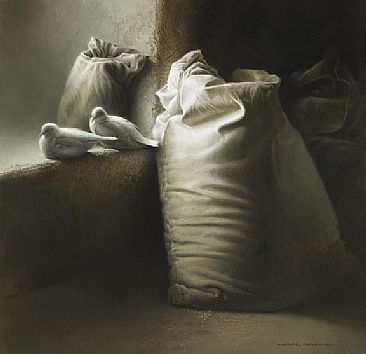 366x354 Flour Mill Interior Amp Doves - Flour Painting