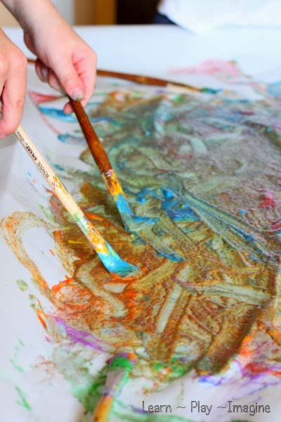 400x600 Rainbow Flour Paint Recipe ~ Learn Play Imagine - Flour Painting