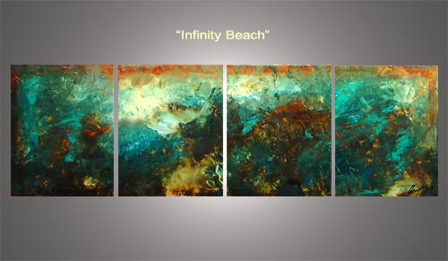 500x291 Painting - Flow Art Painting