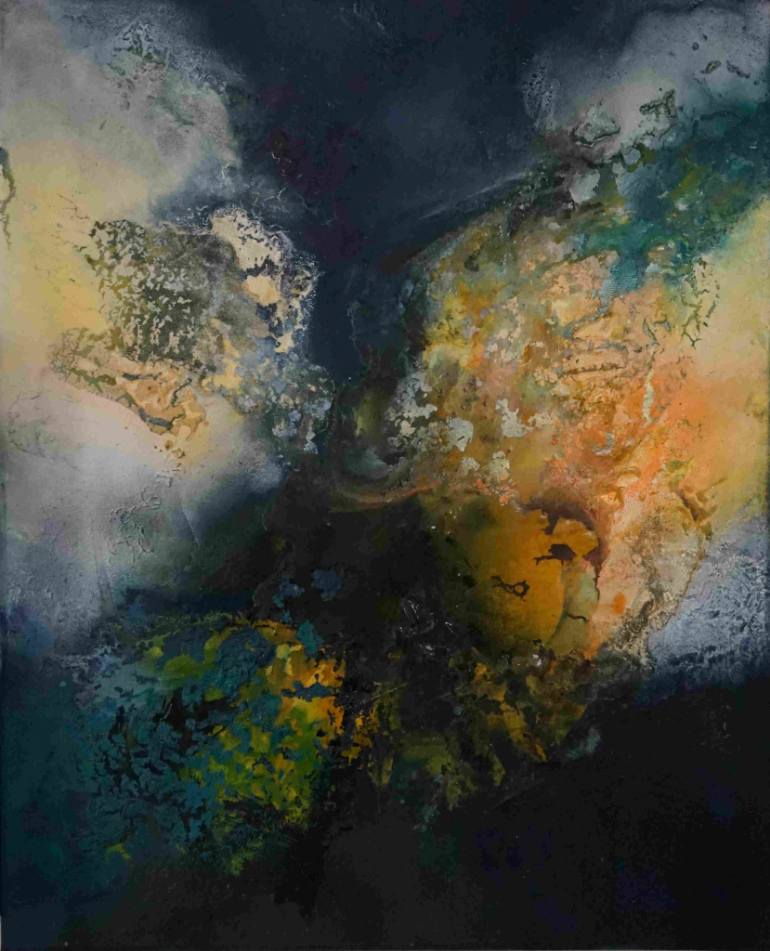 770x951 Saatchi Art Dark Flow Painting By Anja Stemmer - Flow Art Painting