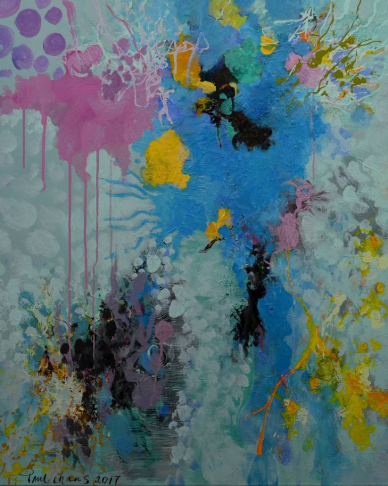 770x965 Saatchi Art Letting Imagination Flow Painting By Paul Chang - Flow Art Painting