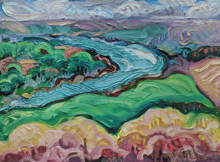 770x567 Saatchi Art River Flow Painting By Halena Cline - Flow Art Painting