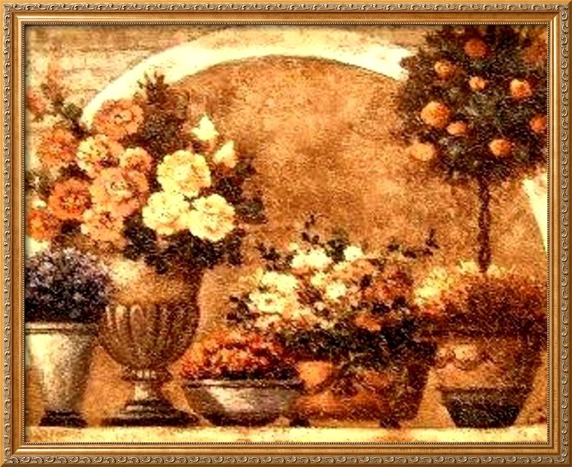 830x678 Painting Titled Flower Arrangement City Creek Furniture - Flower Arrangement Painting