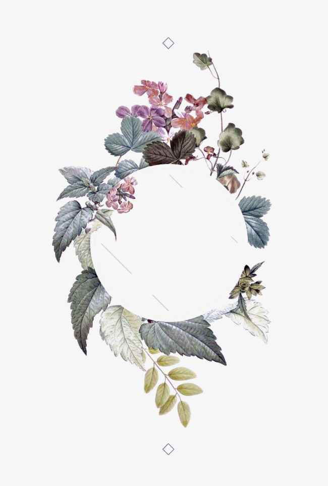 650x963 Hand Painted Watercolor Flower Border Round, Watercolor, Flowers - Flower Border Painting