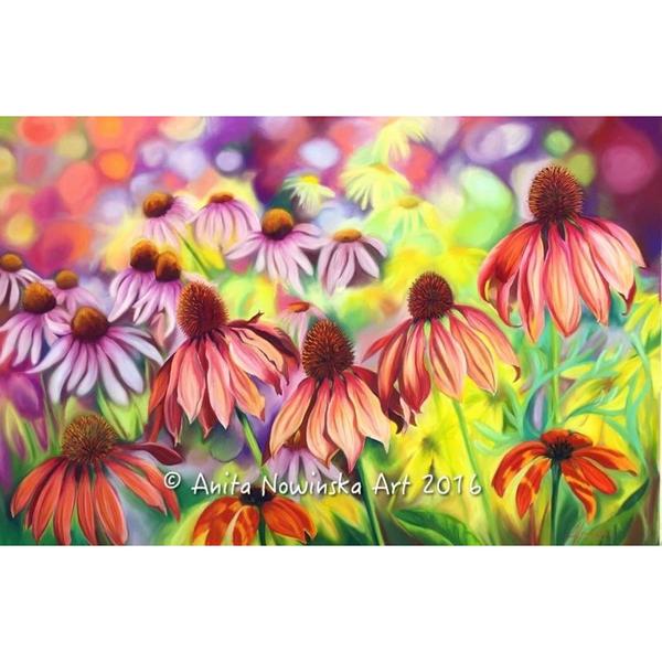 600x600 Original Garden Amp Flower Border Paintings Tagged Painting - Flower Border Painting
