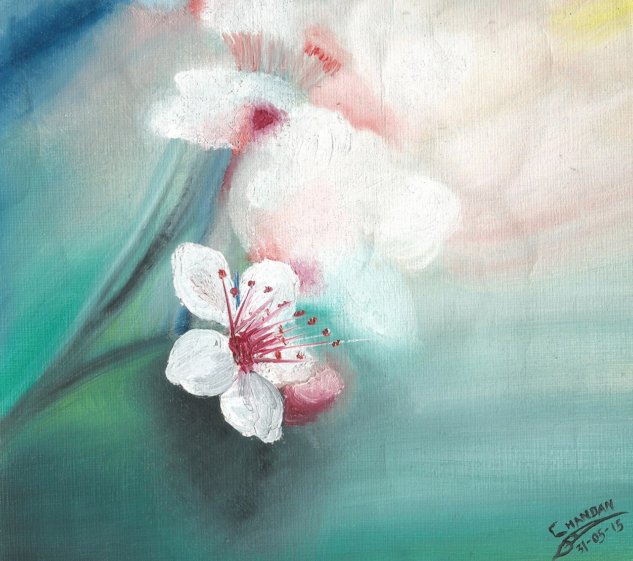 1280x1136 Buy Flowers By Chandan Chaurasia@ Rs. 5890. Codeart Cnca12 2022 - Flower Border Painting