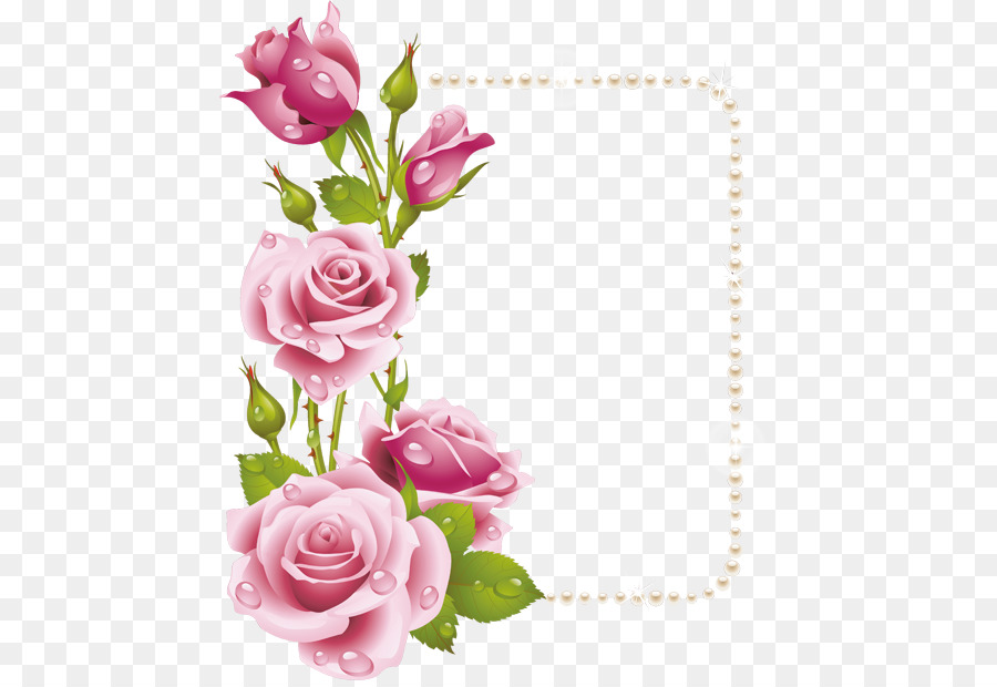 900x620 Download Floral Design Rose Painting Flower Clip Art White Rose - Flower Border Painting