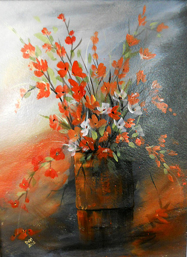 654x900 Spring Flower Bouquet Painting By Dorothy Maier - Flower Bouquet Painting