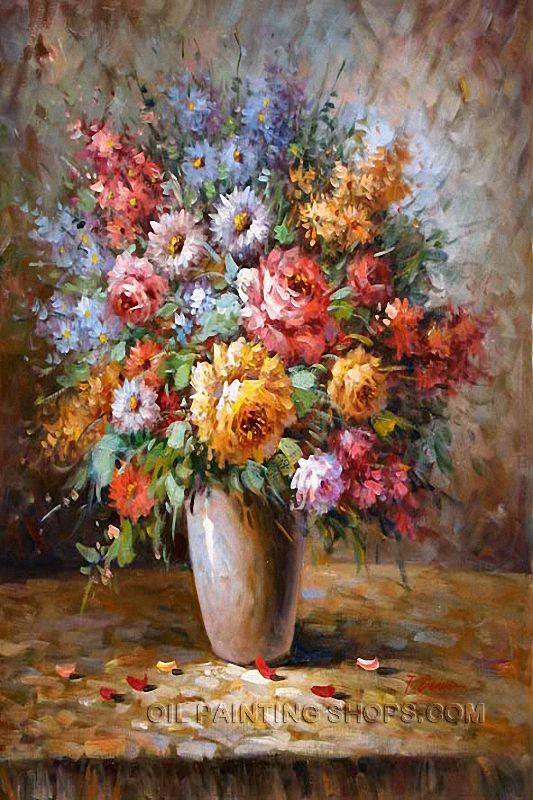 533x800 Wall Art Decorating Ideas Oil Painting Reproductions Still Life - Flower Bouquet Painting