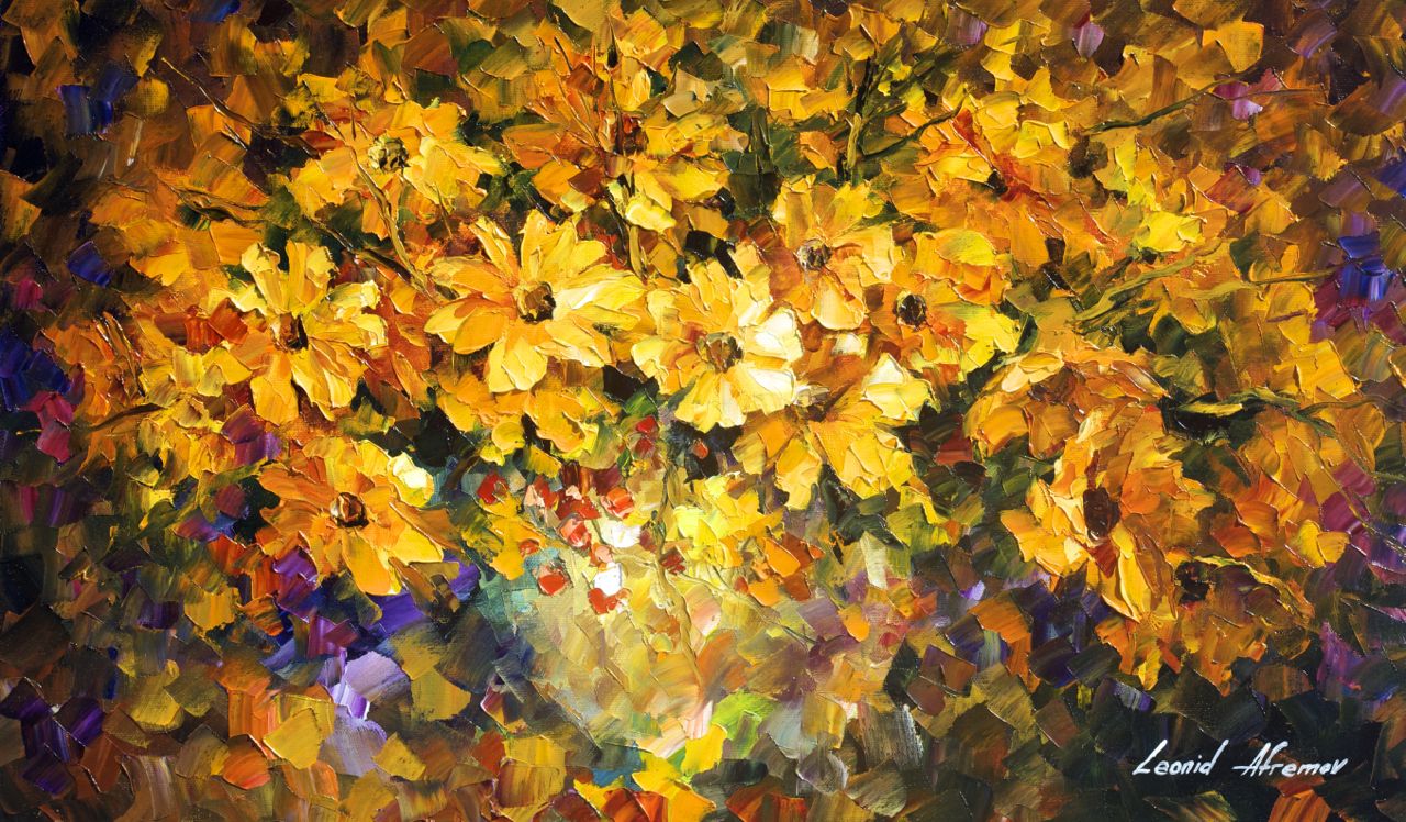 1280x748 Yellow Bouquet - Flower Bouquet Painting