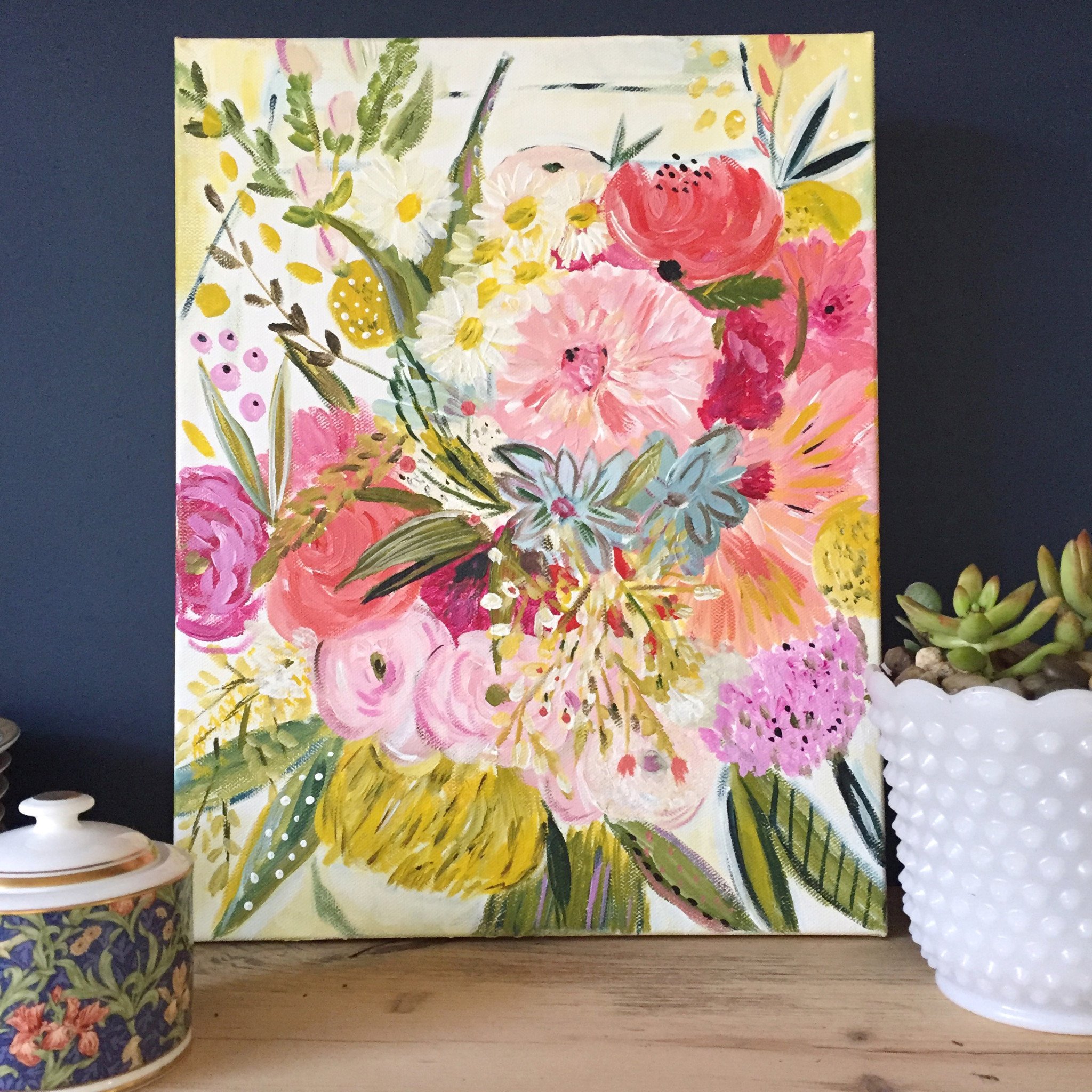 2048x2048 Custom Bouquet Painting - Flower Bouquet Painting