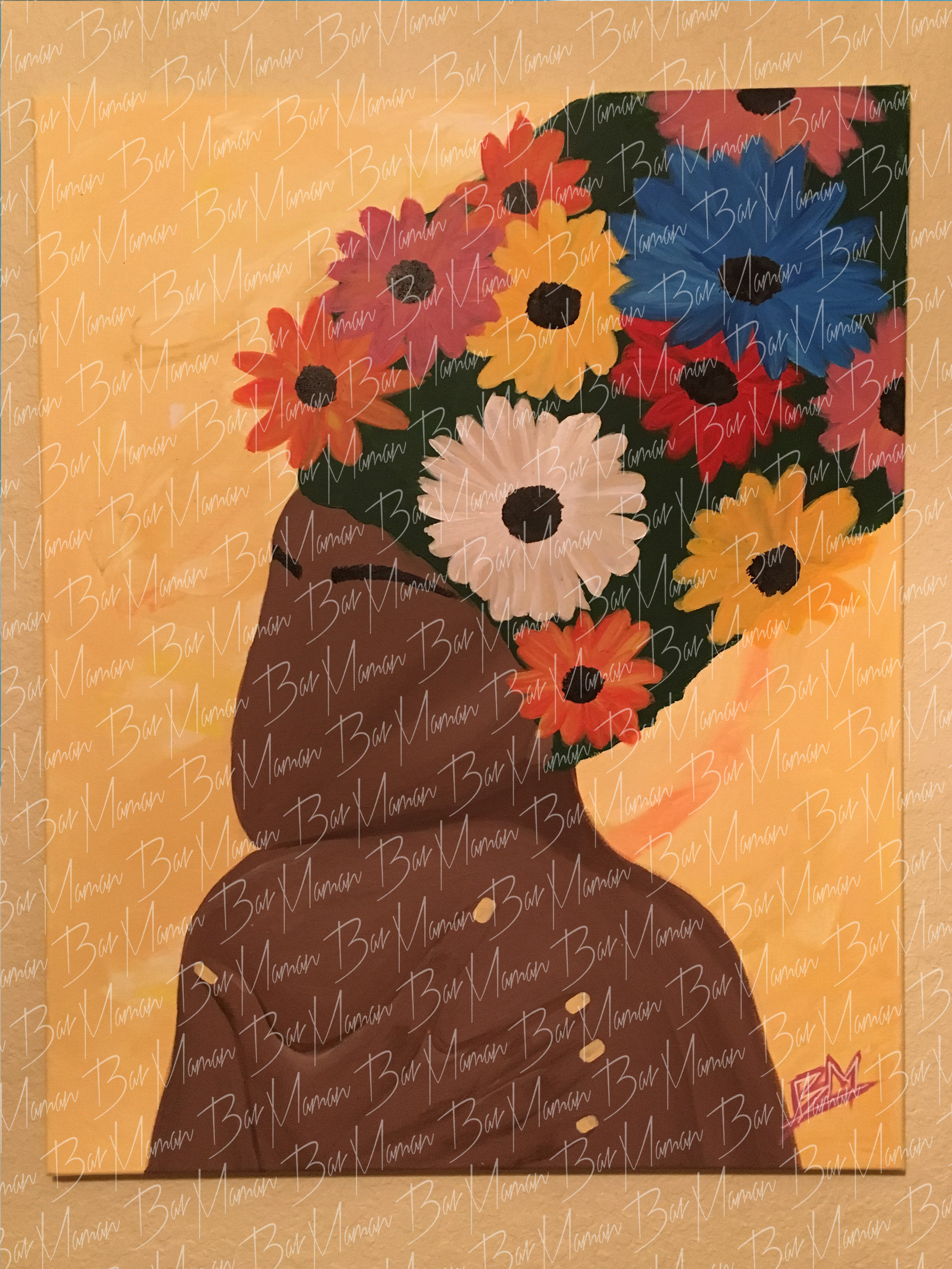 2224x2964 Flower Child Erykah Badu Bar Maman - Flower Child Painting