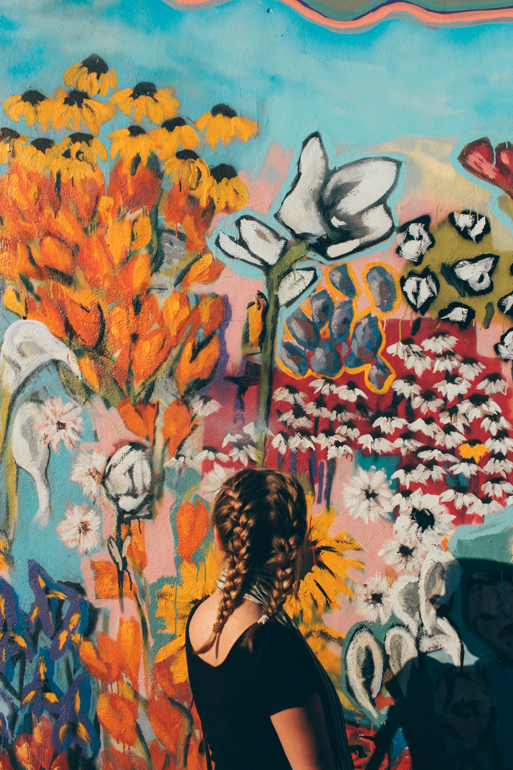 1667x2500 Free Images Flower, Painting, Illustration, Mural, Collage - Flower Child Painting