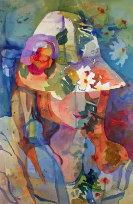 261x400 Kaysmithbrushworks Flower Child Garden Gal Reworked Watercolor Demo - Flower Child Painting