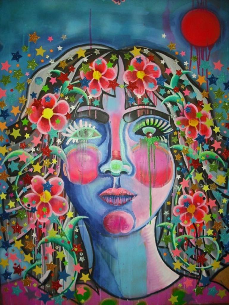 770x1026 Saatchi Art Flower Child Painting By Katie Mcguire - Flower Child Painting