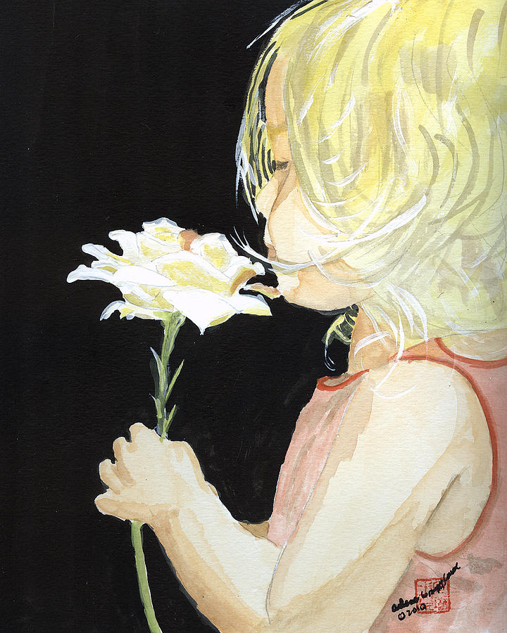 720x900 The Flower Child Painting By Arlene Wright Correll - Flower Child Painting